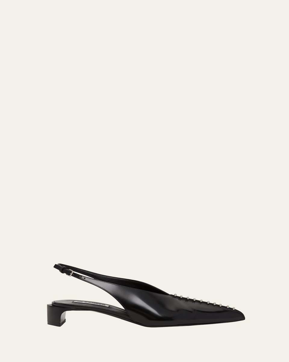 Leather Slingback Pumps